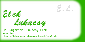 elek lukacsy business card