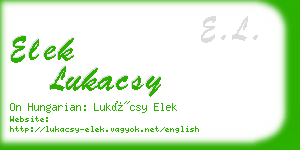 elek lukacsy business card